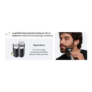 Barzdaskutė Braun Series 9, pilka/juoda