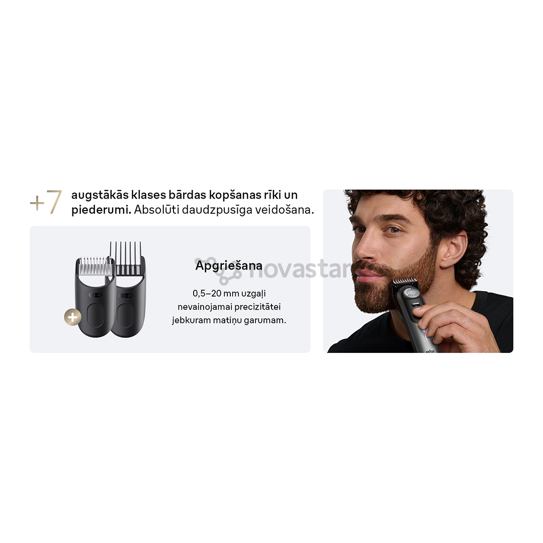 Barzdaskutė Braun Series 9, pilka/juoda