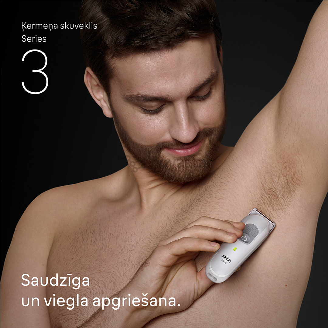 Kūno skustuvas Braun Series 3, baltas