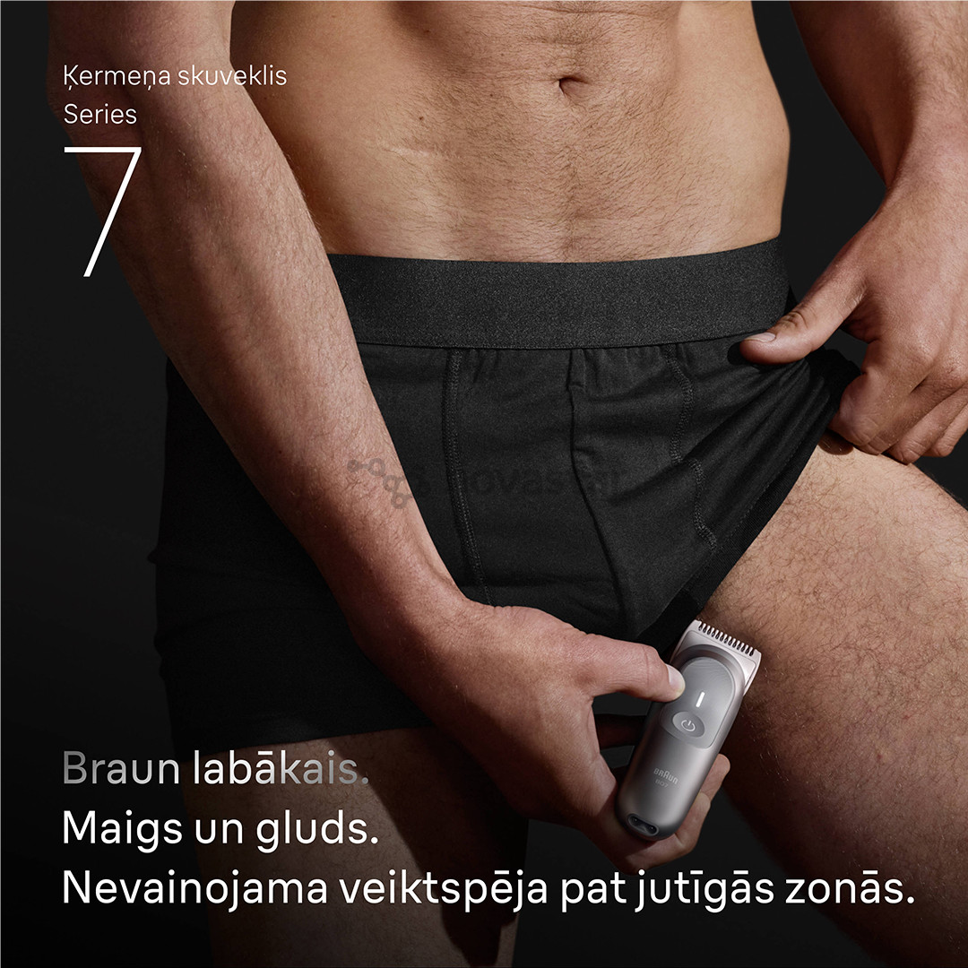 Kūno skustuvas Braun Body Groomer Series 7, pilkas