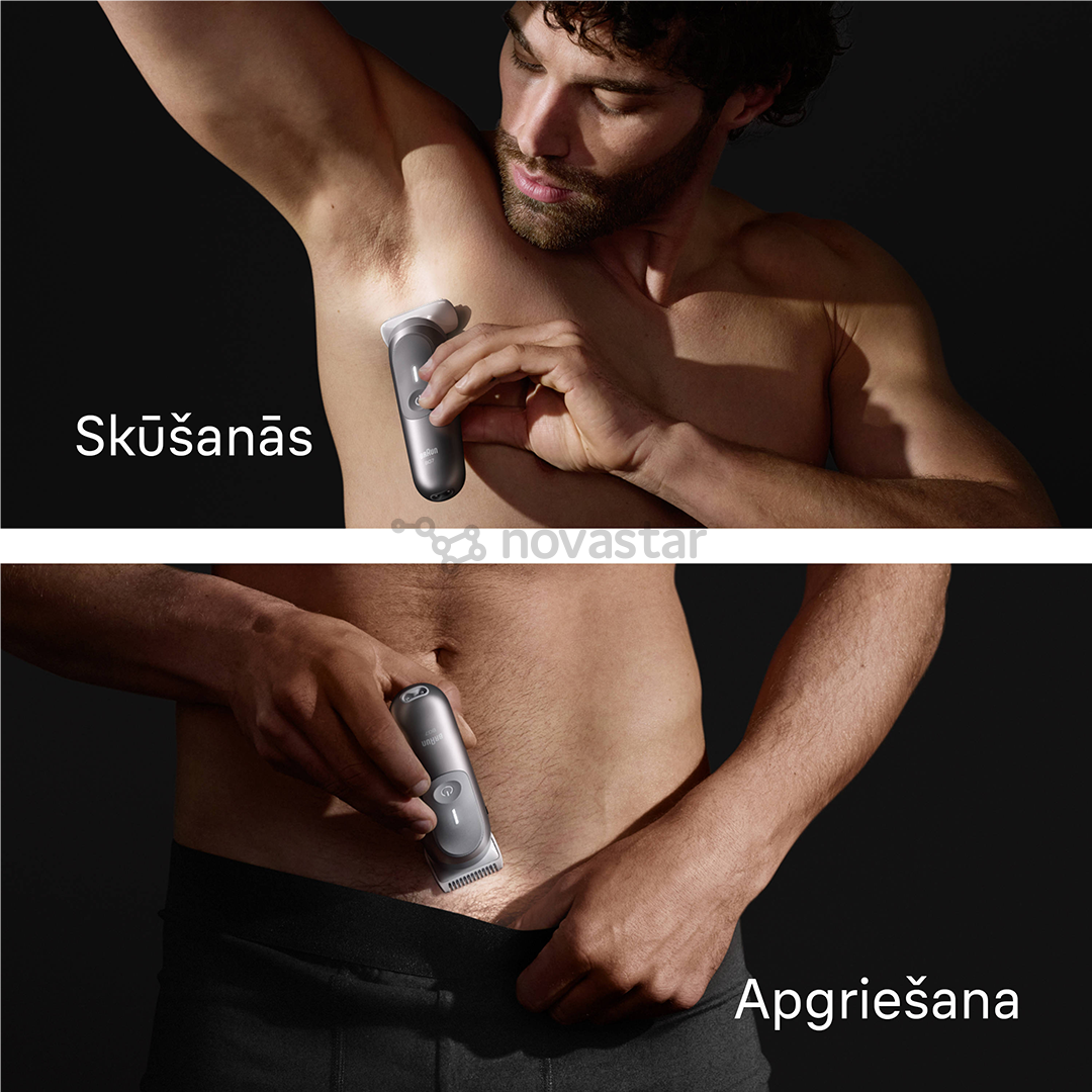Kūno skustuvas Braun Body Groomer Series 7, pilkas