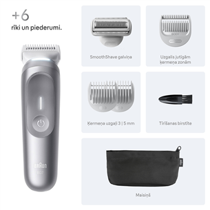Kūno skustuvas Braun Body Groomer Series 7, pilkas