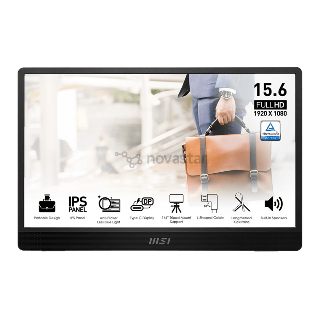 MSI PRO MP161 E2U, 15,6'', Full HD, juodas - Monitorius 9S6-3PB70H-045