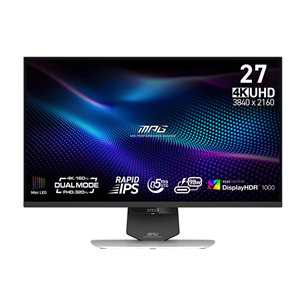 MSI MPG 274URDFW E16M, 27'', 4K UHD, Mini LED, 160 Hz, USB-C, white - Monitor 9S6-3CF09H-020