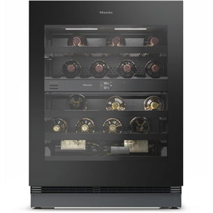 Miele, 32 бутылки, высота 82 см, черный - Интегрируемый винный шкаф KWTUS7096E