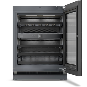 Miele, 32 бутылки, высота 82 см, черный - Интегрируемый винный шкаф