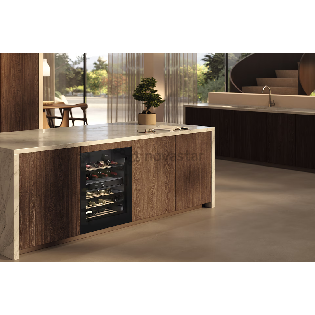 Miele, 32 бутылки, высота 82 см, черный - Интегрируемый винный шкаф