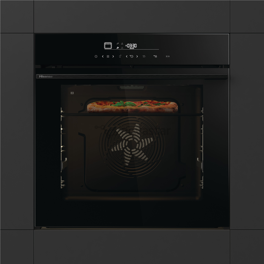Hisense, 77 L, pyrolytic cleaning, black - Built-in oven