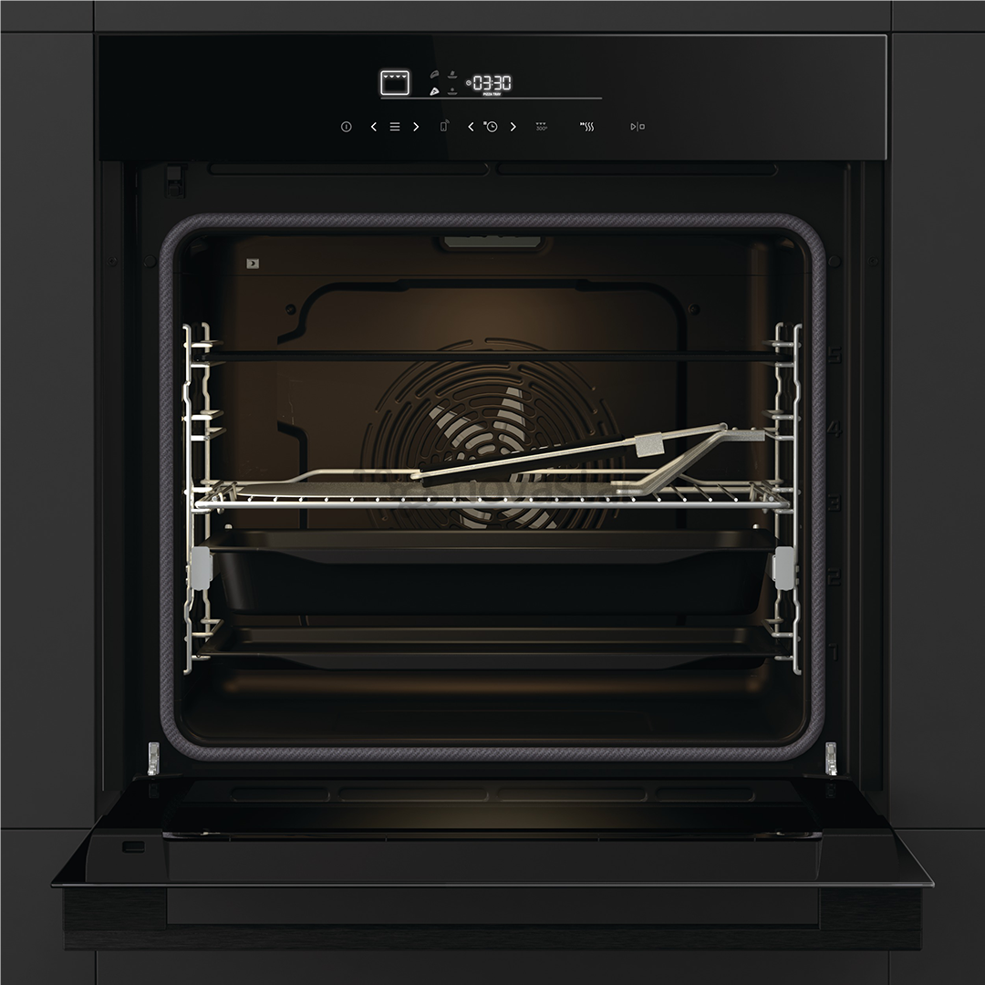 Hisense, 77 L, pyrolytic cleaning, black - Built-in oven