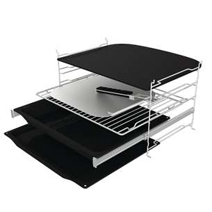 Hisense, 77 L, pyrolytic cleaning, black - Built-in oven