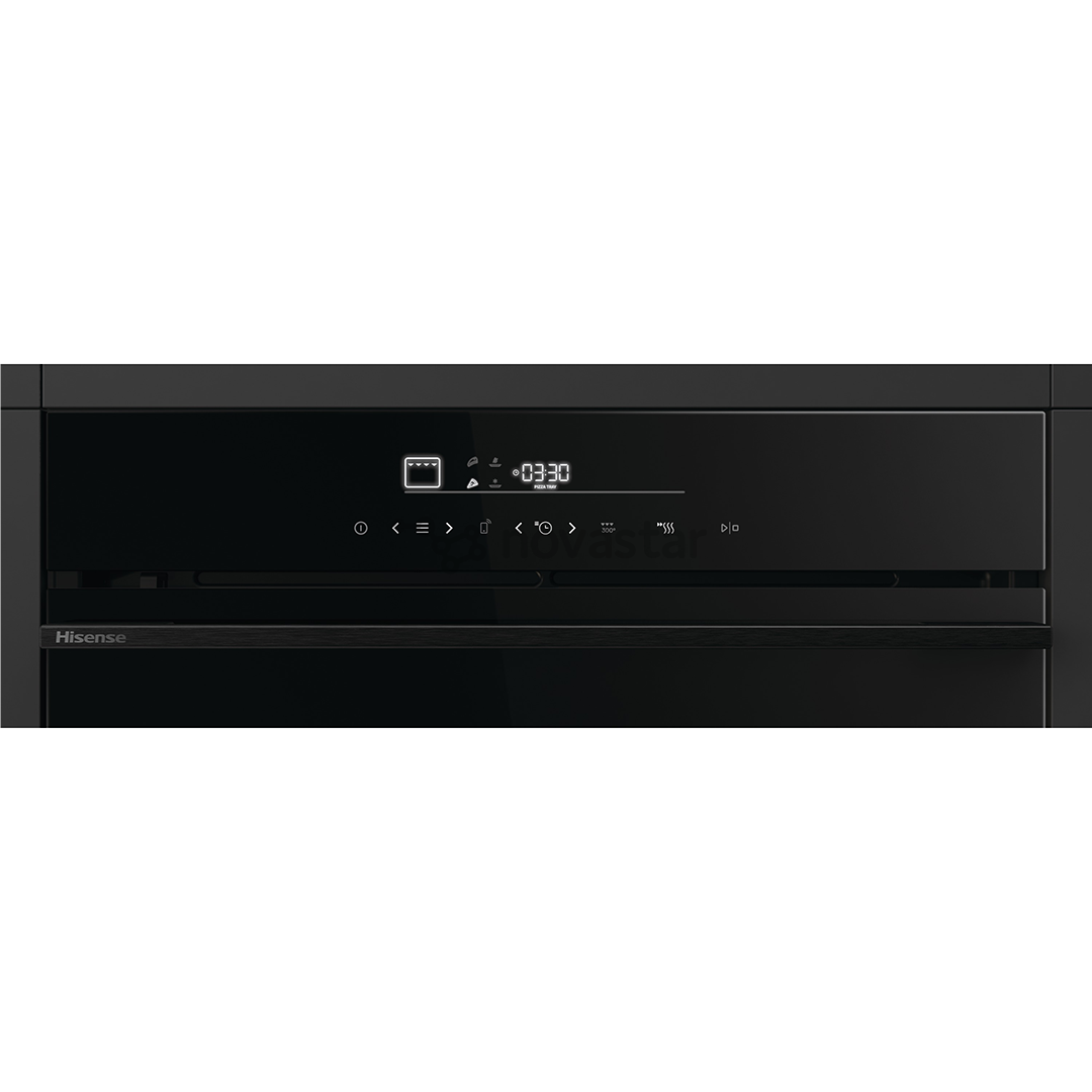 Hisense, 77 L, pyrolytic cleaning, black - Built-in oven