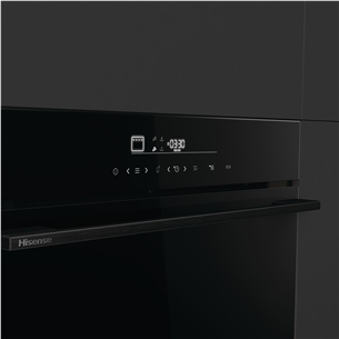 Hisense, 77 L, pyrolytic cleaning, black - Built-in oven