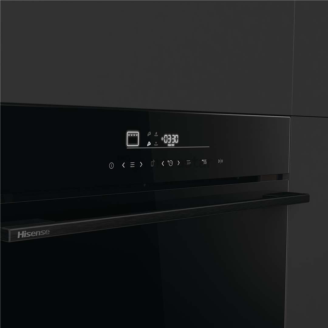 Hisense, 77 L, pyrolytic cleaning, black - Built-in oven