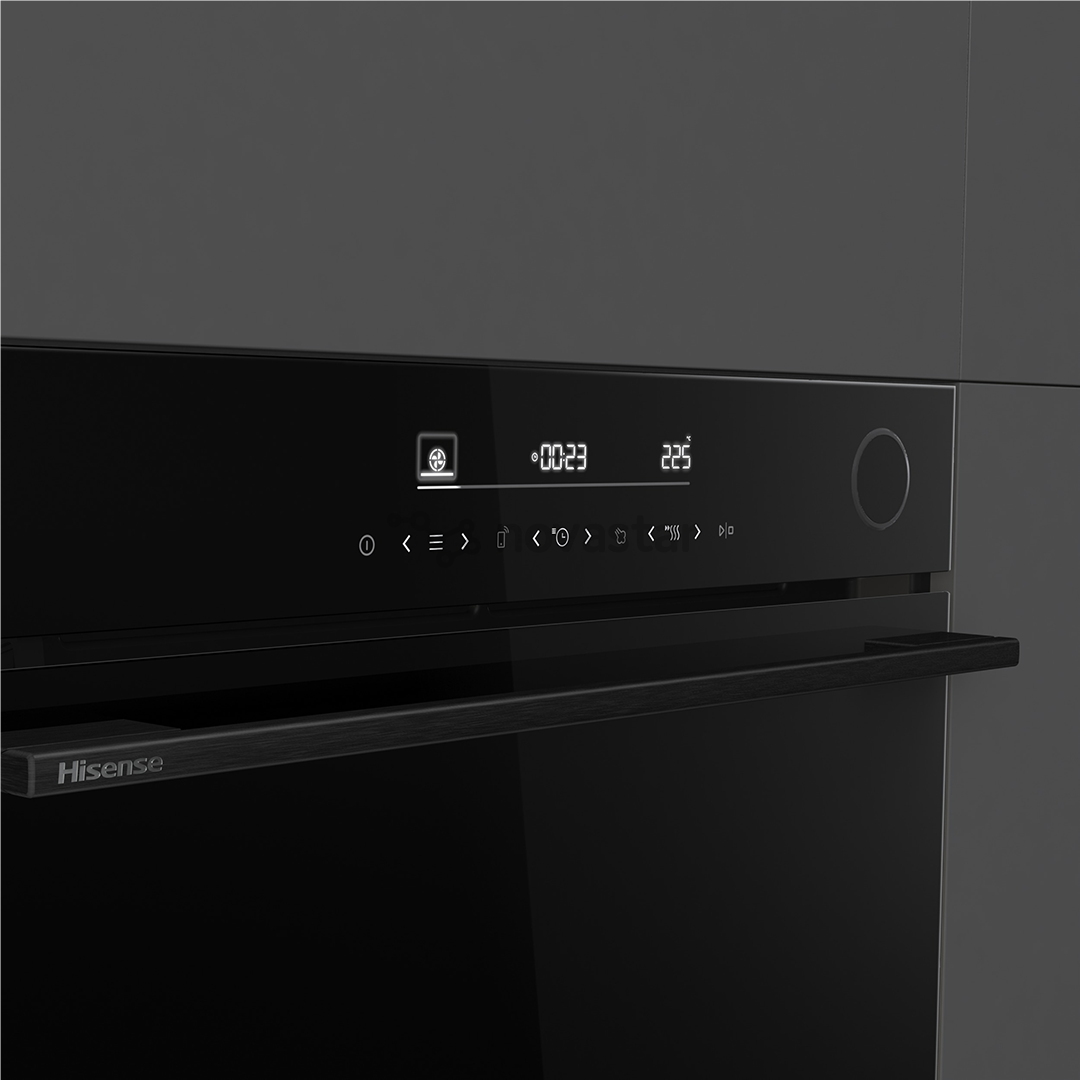 Hisense, 77 л, пиролитическая очистка, черный - Интегрируемый духовой шкаф