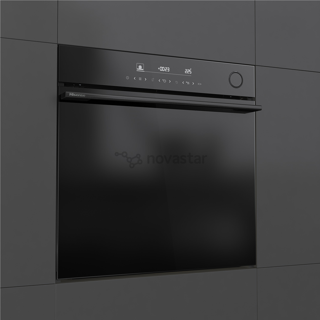 Hisense, 77 л, пиролитическая очистка, черный - Интегрируемый духовой шкаф