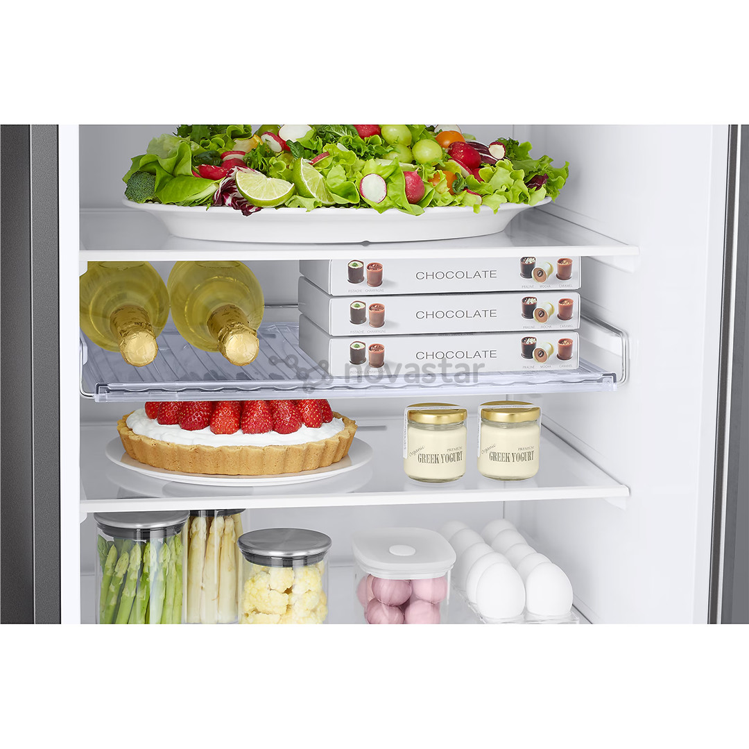 Samsung BeSpoke, 390 л, высота 203 см, черный - Холодильник