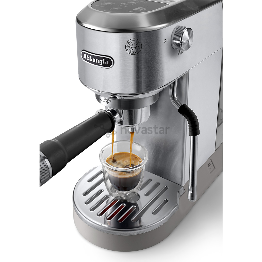 DeLonghi Dedica Duo, sidabro spalvos - Rankinis kavos aparatas