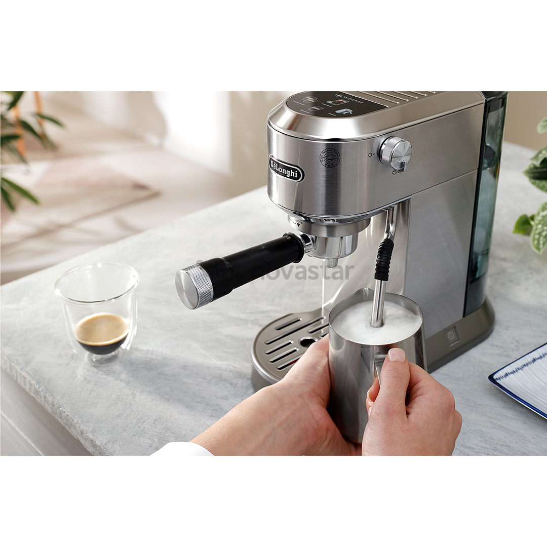 DeLonghi Dedica Duo, sidabro spalvos - Rankinis kavos aparatas