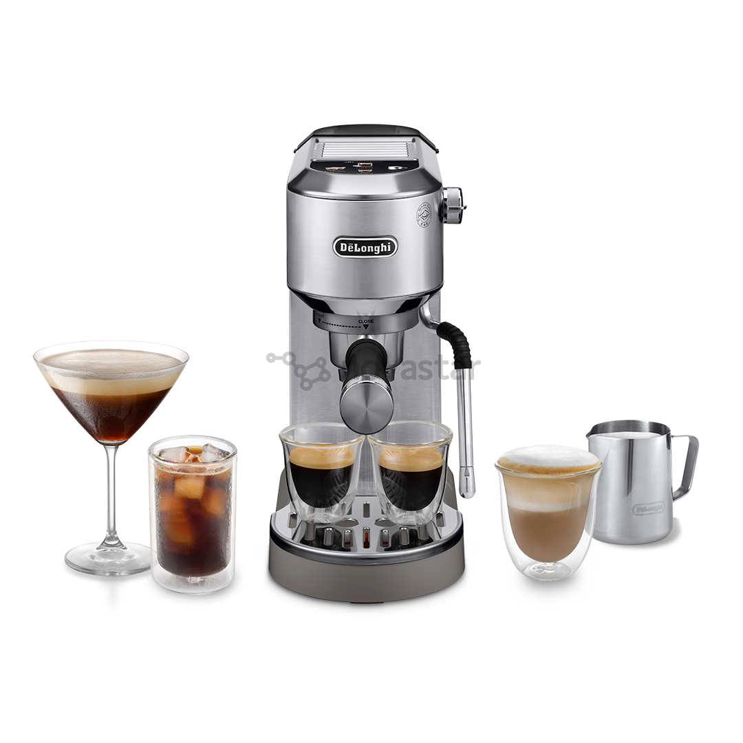 DeLonghi Dedica Duo, sidabro spalvos - Rankinis kavos aparatas