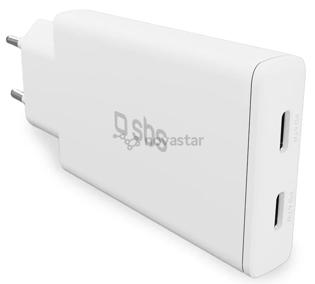 SBS Wall Charger, 2xUSB-C, 67 W, baltas - Įkroviklis