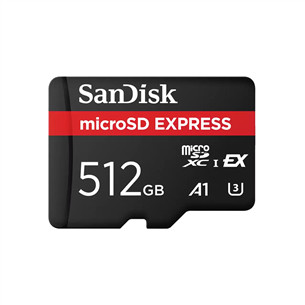 SanDisk microSD Express, 512 GB, juoda - Atminties kortelė SDSQXFN-512G-GN4NN