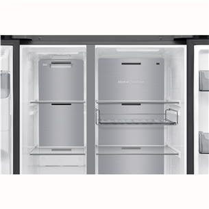 Samsung Bespoke AI Home, NoFrost, 621 L, aukštis 179 cm, juodas - SBS Šaldytuvas