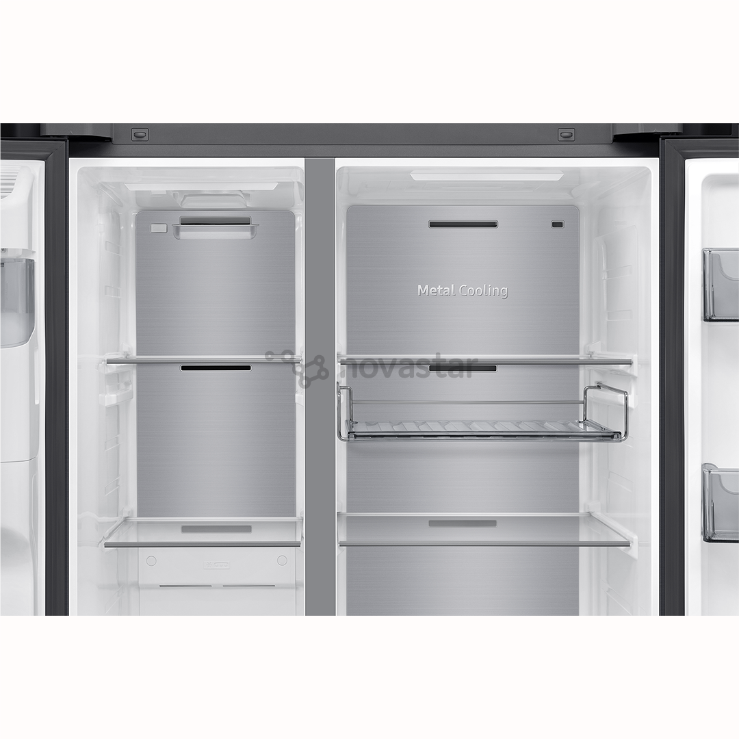 Samsung Bespoke AI Home, NoFrost, 621 L, aukštis 179 cm, juodas - SBS Šaldytuvas