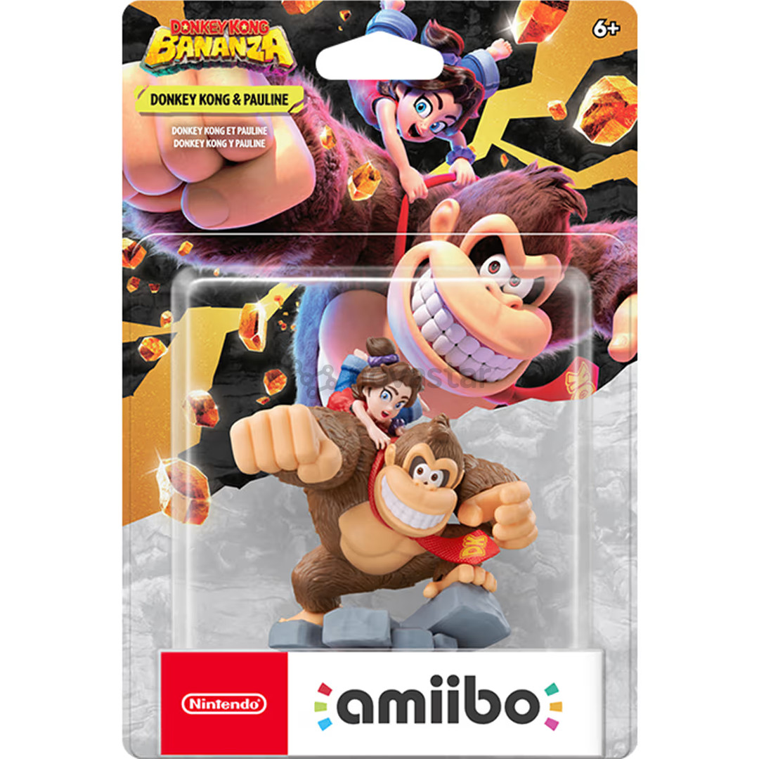 Nintendo Amiibo Donkey Kong and Pauline: Donkey Kong Bananza Series - Figūrėlė