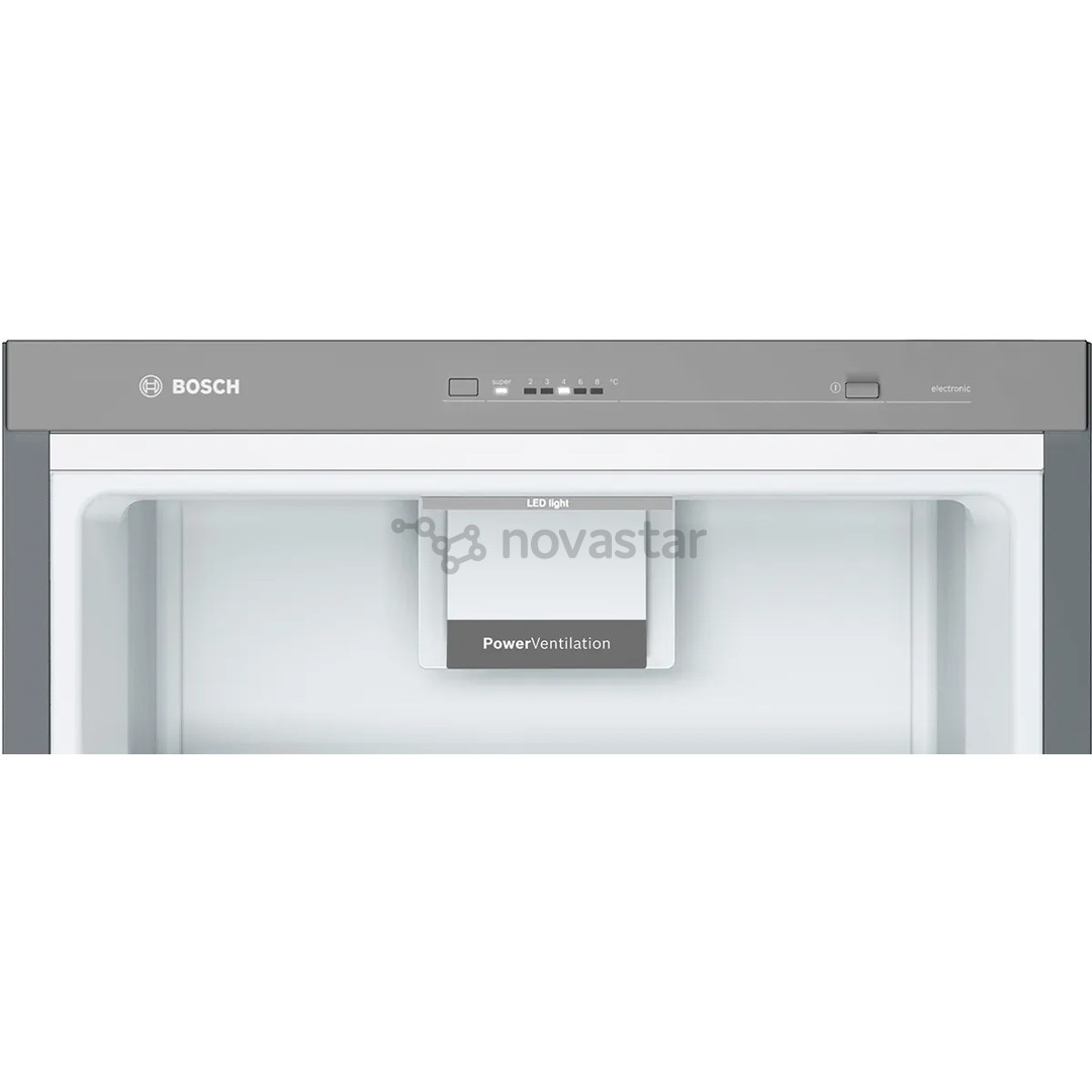 Bosch Series 4, aukštis 186 cm, 346 L, juodas - Šaldytuvas