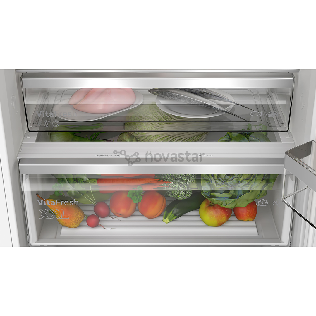 Bosch, Series 4, NoFrost, 383 L, height 194 cm - Built-in refrigerator