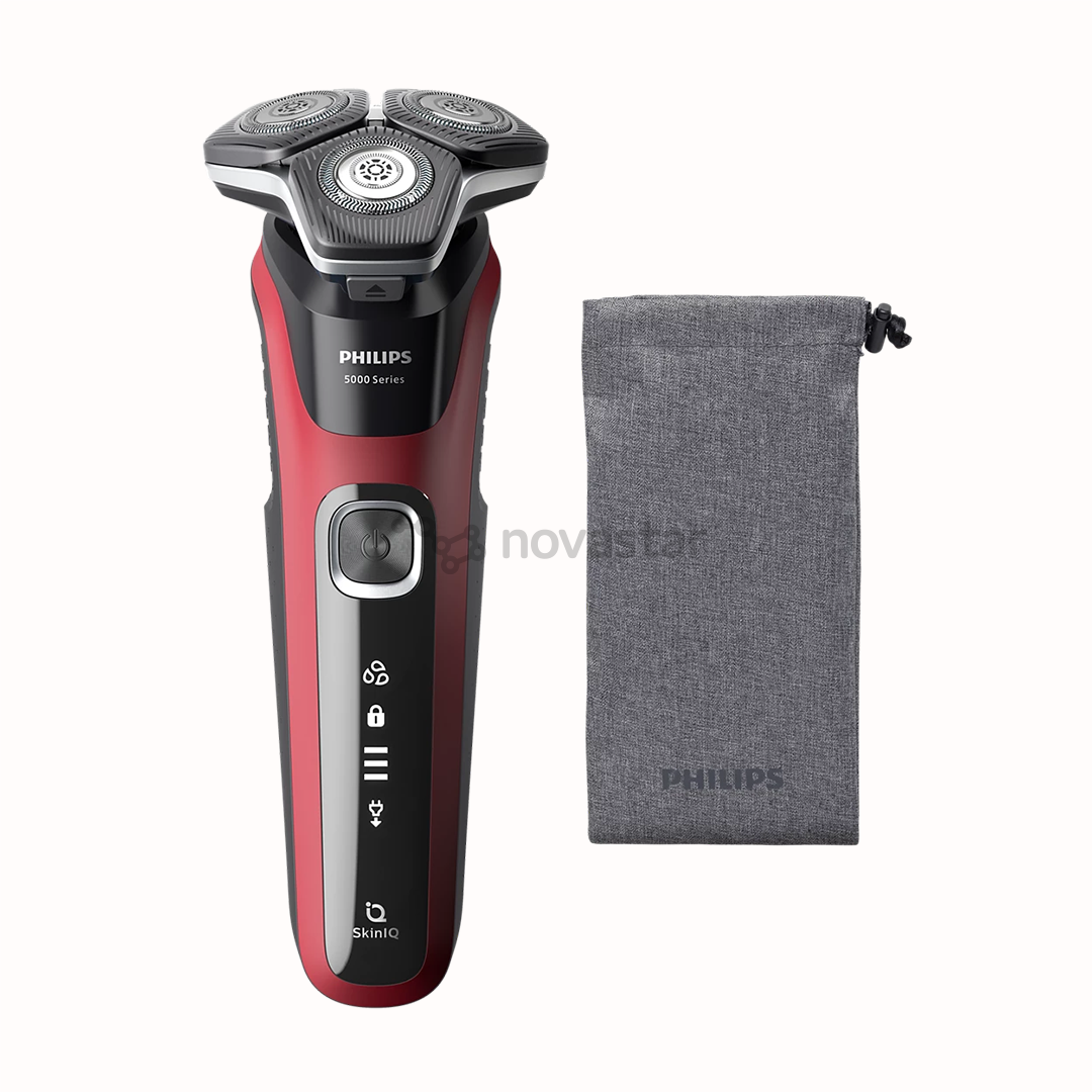 Philips Shaver Series 5000 Wet & Dry, raudona/juoda - Barzdaskutė
