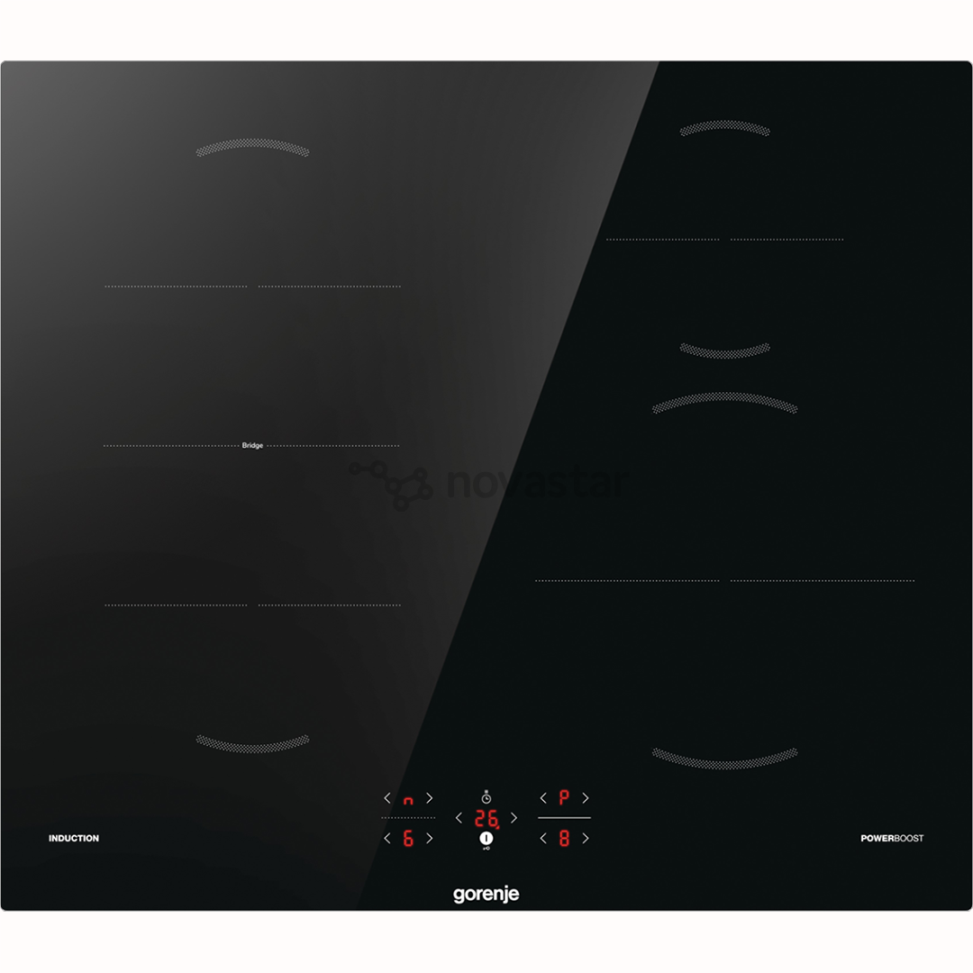 Gorenje, widht 59,5 cm, frameless, black - Built-in induction hob
