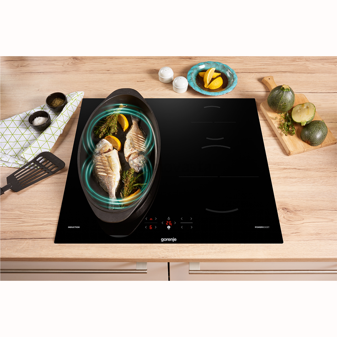 Gorenje, widht 59,5 cm, frameless, black - Built-in induction hob
