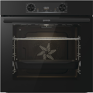 Gorenje, 77 L, pyrolytic cleaning, black - Built-in oven BOP6373E28EBG