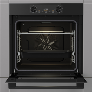 Gorenje, 77 л, пиролитическая очистка, черный - Интегрируемый духовой шкаф