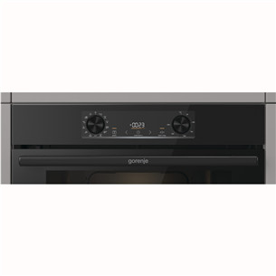 Gorenje, 77 L, pyrolytic cleaning, black - Built-in oven