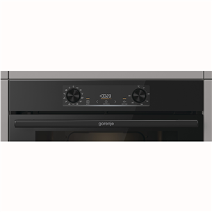 Gorenje, 77 л, пиролитическая очистка, черный - Интегрируемый духовой шкаф