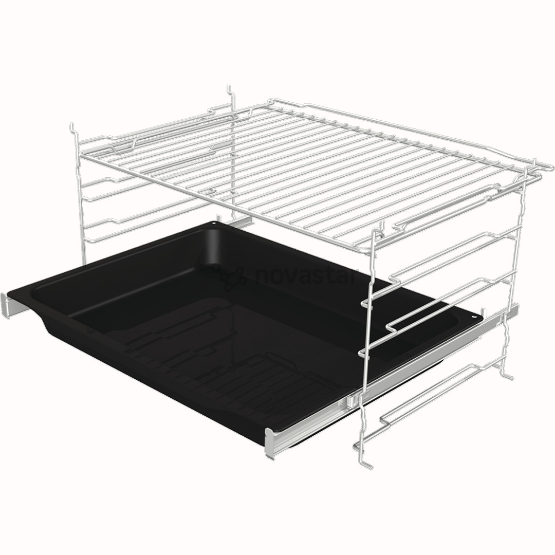 Gorenje, 77 L, pyrolytic cleaning, black - Built-in oven