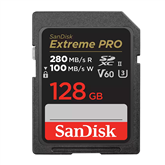 SanDisk Extreme Pro, UHS-II, SDXC, 128 ГБ, черный - Карта памяти