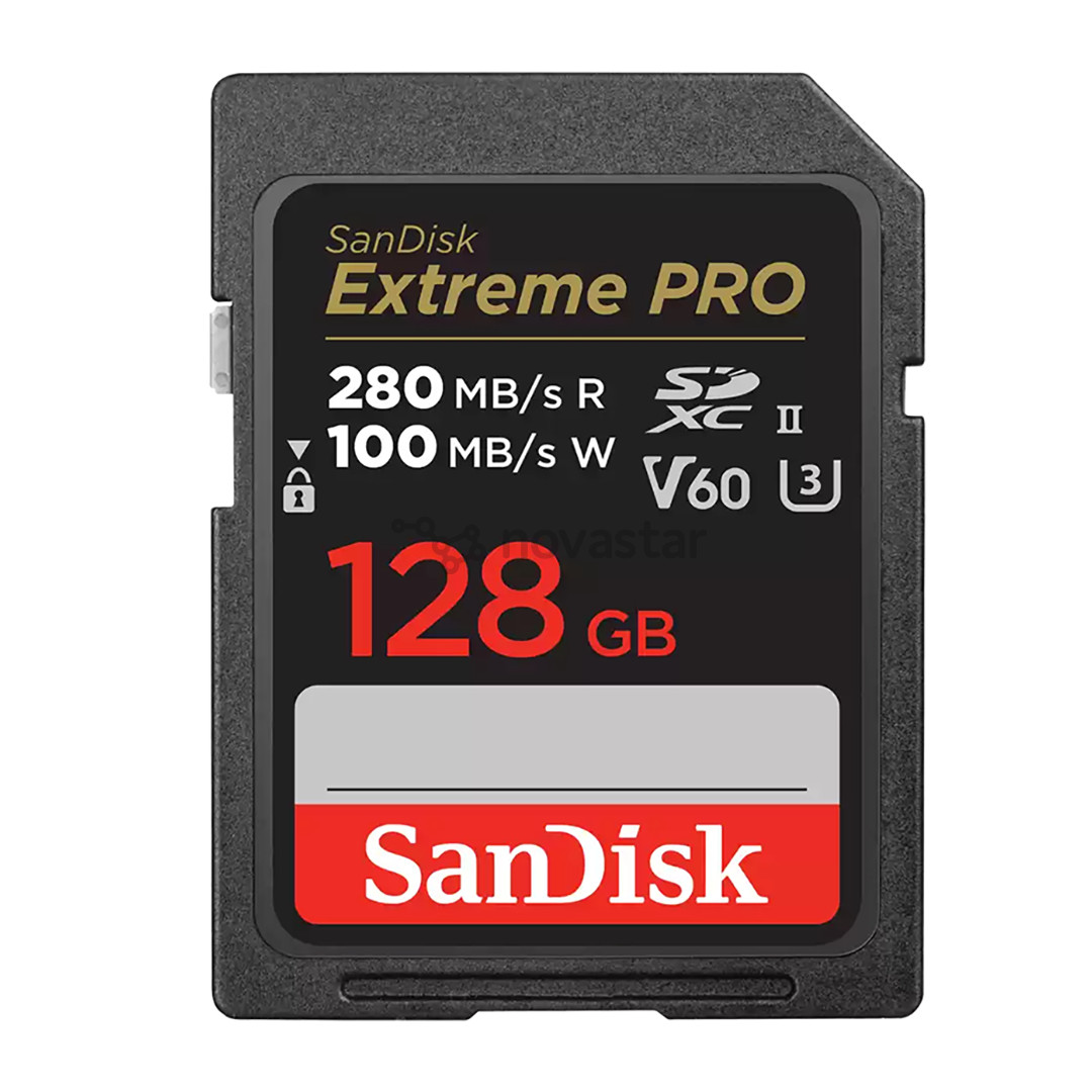 SanDisk Extreme Pro, UHS-II, SDXC, 128 GB, black - Memory card