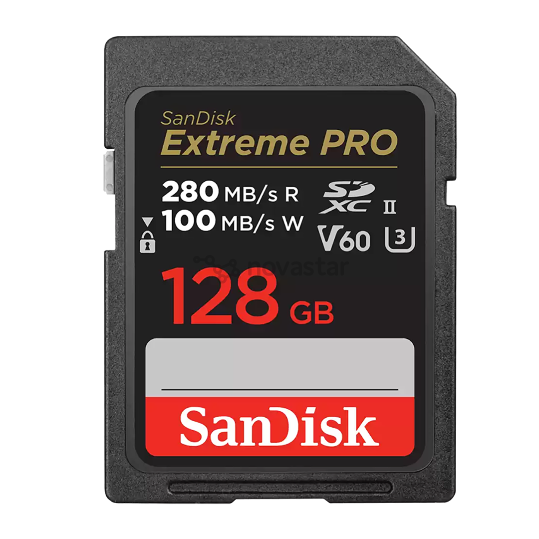 SanDisk Extreme Pro, UHS-II, SDXC, 128 ГБ, черный - Карта памяти