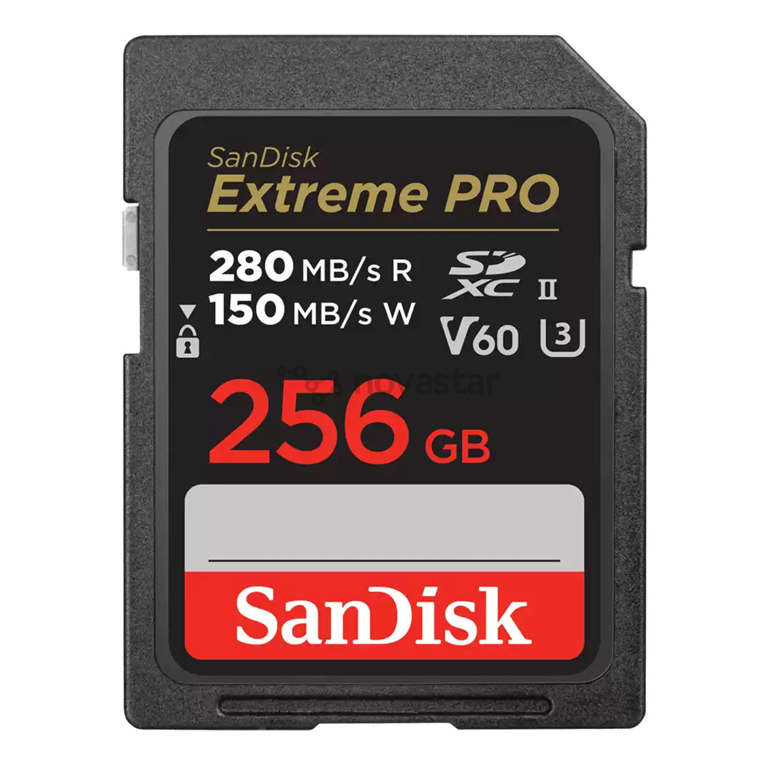 SanDisk Extreme Pro, UHS-II, SDXC, 256 ГБ, черный - Карта памяти