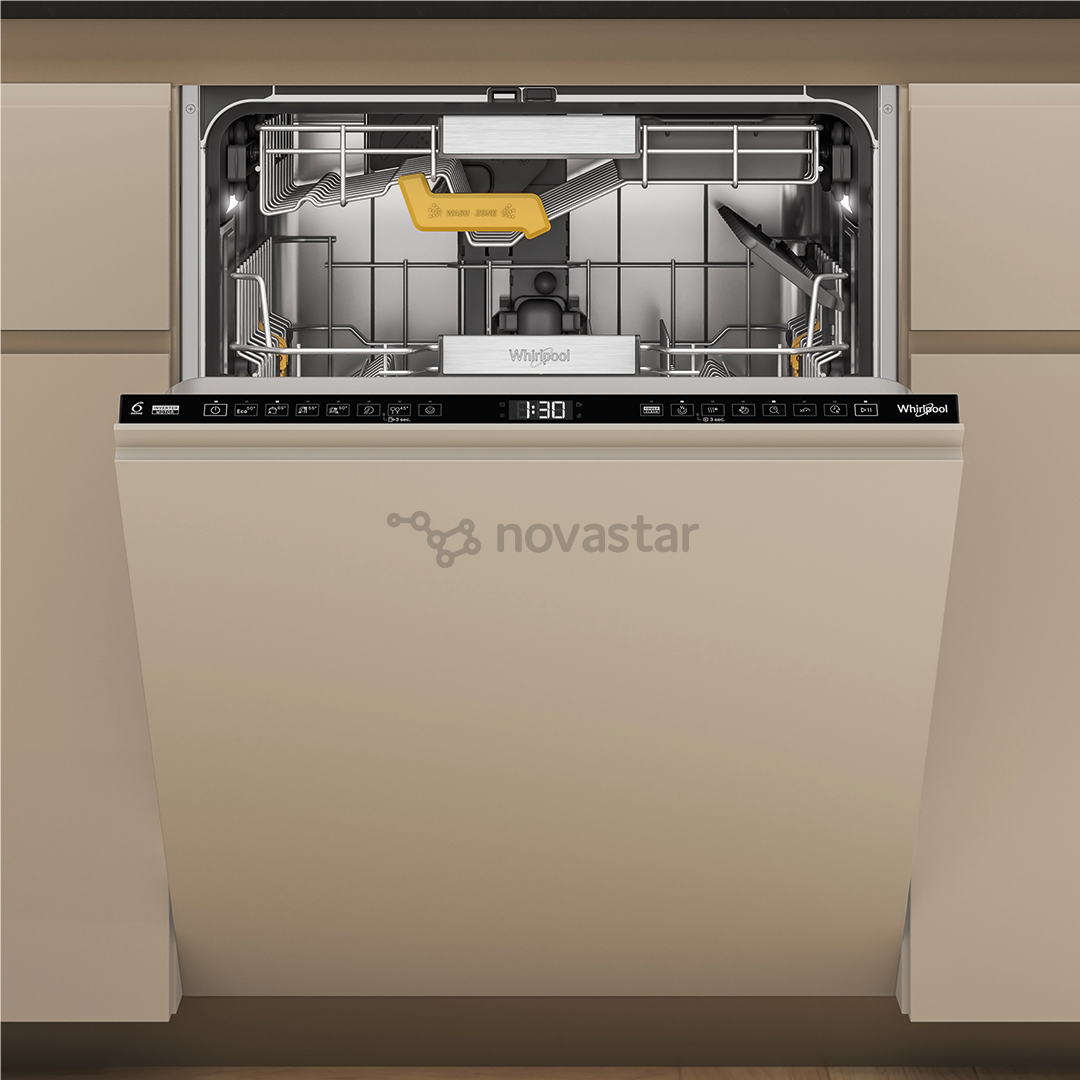 Whirlpool, 6th Sense, 15 комплектов посуды, ширина 60 см - Интегрируемая посудомоечная машина