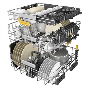 Whirlpool, 6th Sense, 15 комплектов посуды, ширина 60 см - Интегрируемая посудомоечная машина