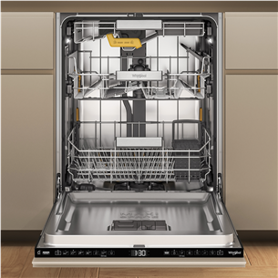 Whirlpool, 6th Sense, 15 комплектов посуды, ширина 60 см - Интегрируемая посудомоечная машина