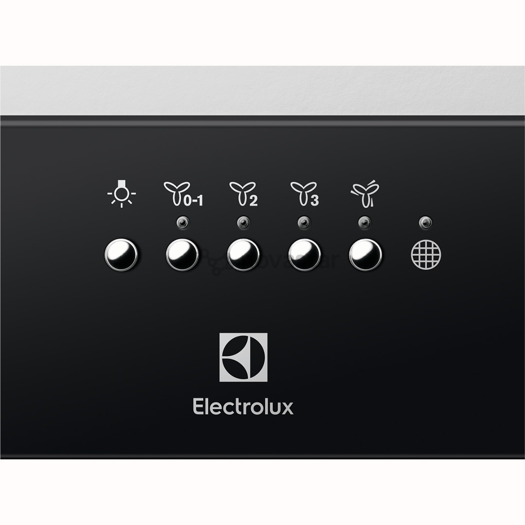 Electrolux, 600 m³/val., plotis 53 cm, juodas - Įmontuojamas gartraukis