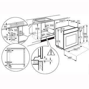 Electrolux 700 Series MealAssist, 71 L, pirolizė, juoda - Įmontuojama orkaitė