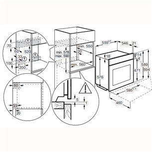 Electrolux 700 Series MealAssist, 71 L, pirolizė, juoda - Įmontuojama orkaitė