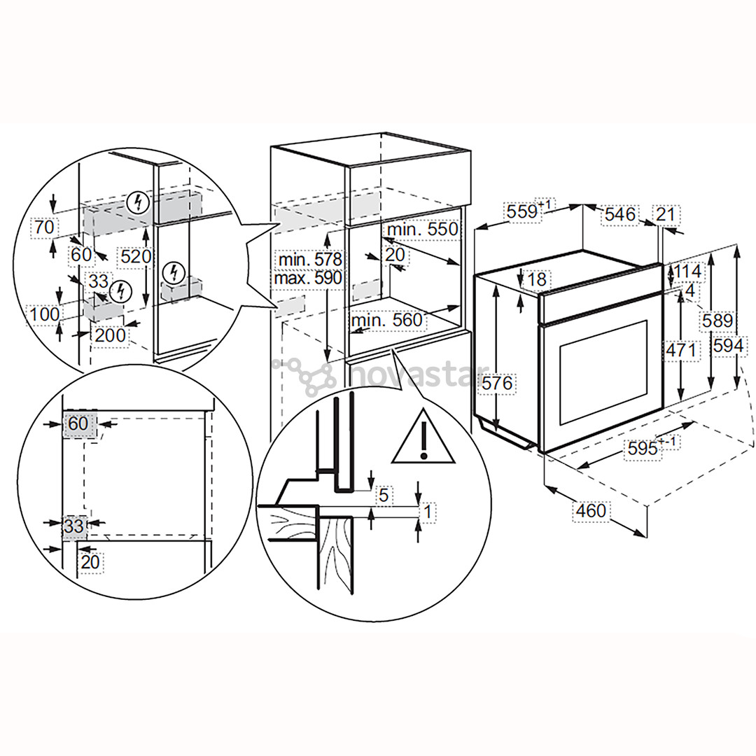 Electrolux 700 Series MealAssist, 71 L, pirolizė, juoda - Įmontuojama orkaitė
