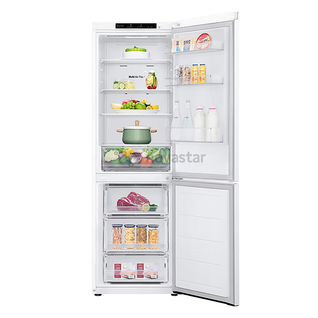 LG NatureFRESH, NoFrost, 344 L, aukštis 186 cm, baltas - Šaldytuvas